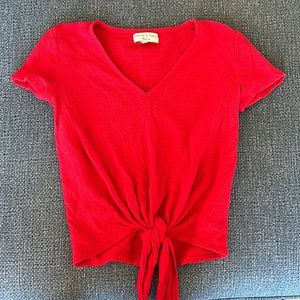 Madewell tie front top XXS